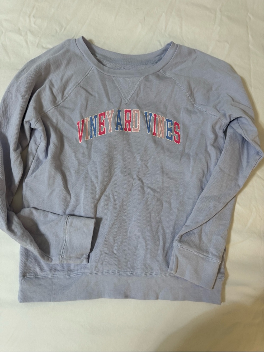 Vineyard Vines Pastel Lavender Crewneck with Multicolor Logo